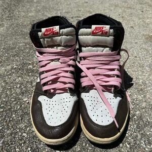 Nike Air Jordan 1 x Travis Scott Cactus Jack Retro High OG brown trainers Sz 9.5